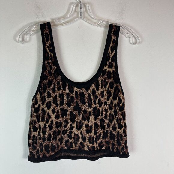 Alice + Olivia NWT Daryn Sleeveless Leopard Print Tank Size XL - Picture 2 of 6